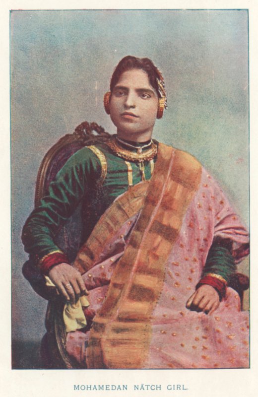 Indian Natives: Mohamedan Natch Girl by Indian photographer
