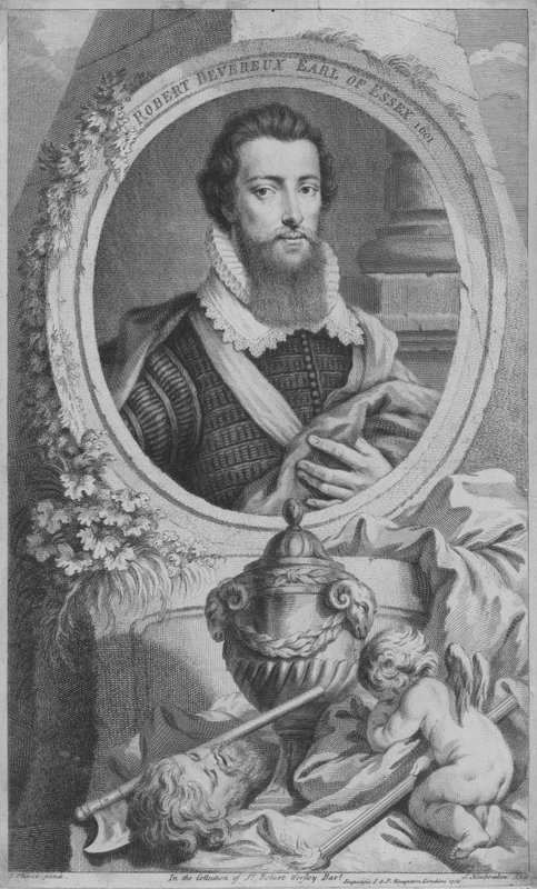 Robert Devereux, 2nd Earl of Essex, English soldier and favourite of Queen Elizabeth I by Isaac (after) Oliver