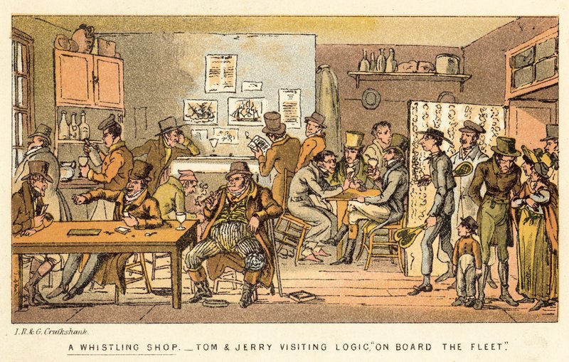 A Whistling Shop by Isaac, Robert and George Cruikshank