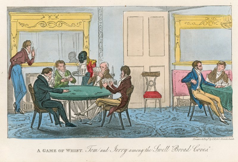 A game of whist; Tom and Jerry among the swell broad coves by Isaac, Robert and George Cruikshank