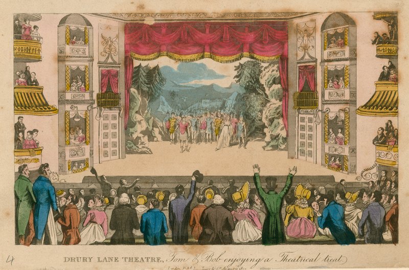 Drury Lane Theatre, London by Isaac, Robert and George Cruikshank