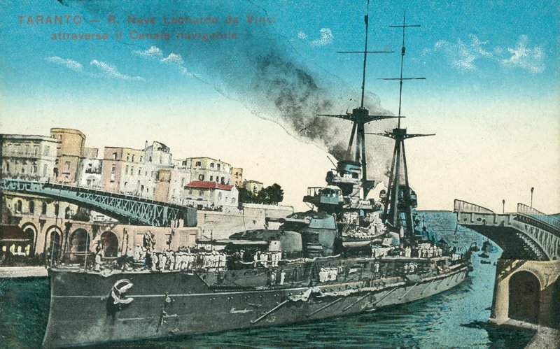 Battleship Leonardo da Vinci, Taranto, Italy by Italian Photographer