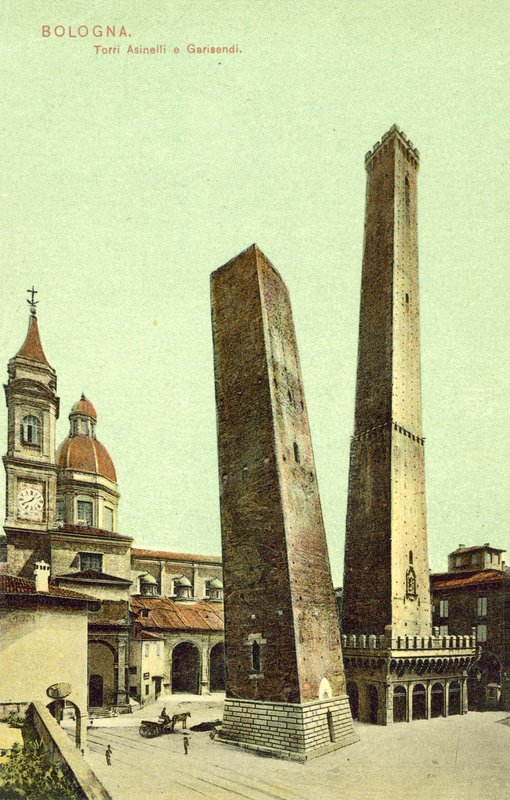 Bologna, Italy, Torri Asinelli E Garisendi by Italian Photographer