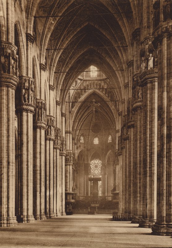 Duomo di Milano: Interior, Central Nave by Italian Photographer