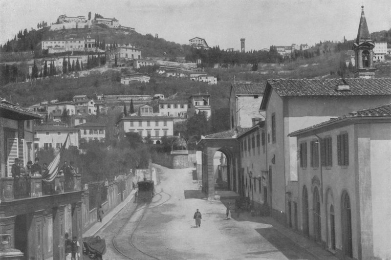 Florence, Surroundings, San Domenico and Panorama of Fiesole by Italian Photographer