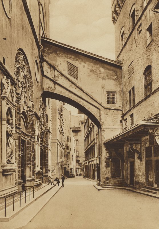 Florence: Chiesa di S Michele, La parte inferiore dal lato Ovest, Arnolfo di Cambio e Taddeo Gaddi by Italian Photographer