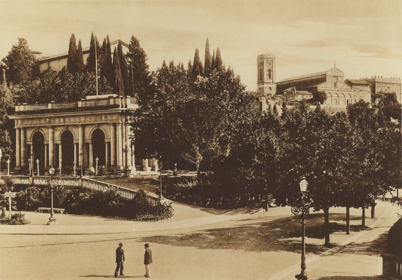Florence: Una Parte del Piazzale Michelangiolo con la Loggetta, la Chiesa di S Salvatore e la Basilica di S Miniato by Italian Photographer