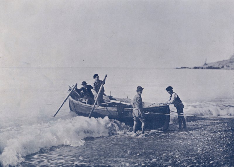 Italy: Bordighera, Fishermen Returning to Port by Italian Photographer