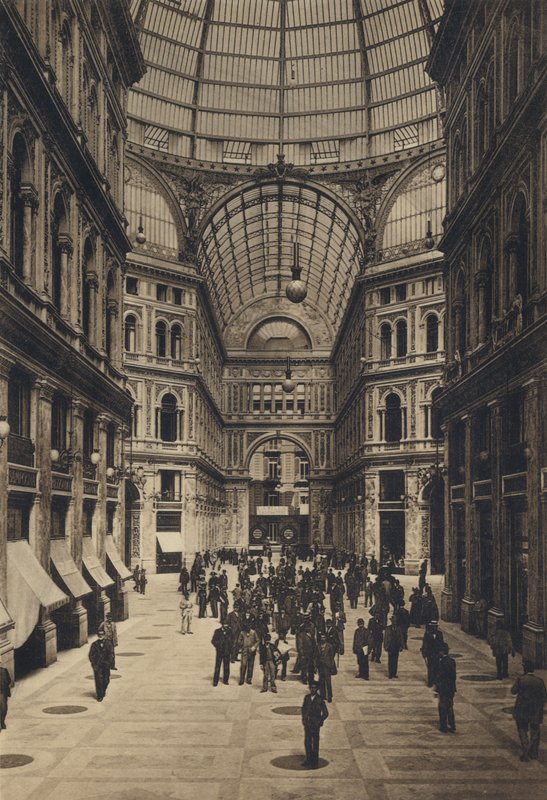 Naples: Interior of Galleria Umberto I by Italian Photographer