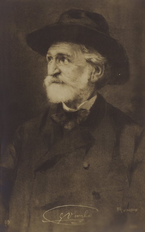Portrait of Giuseppe Verdi by Italian Photographer