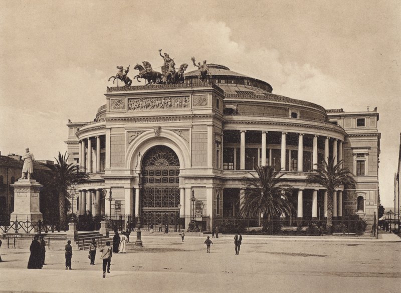 Sicily: Politeama Garibaldi, Arch Damiani by Italian Photographer