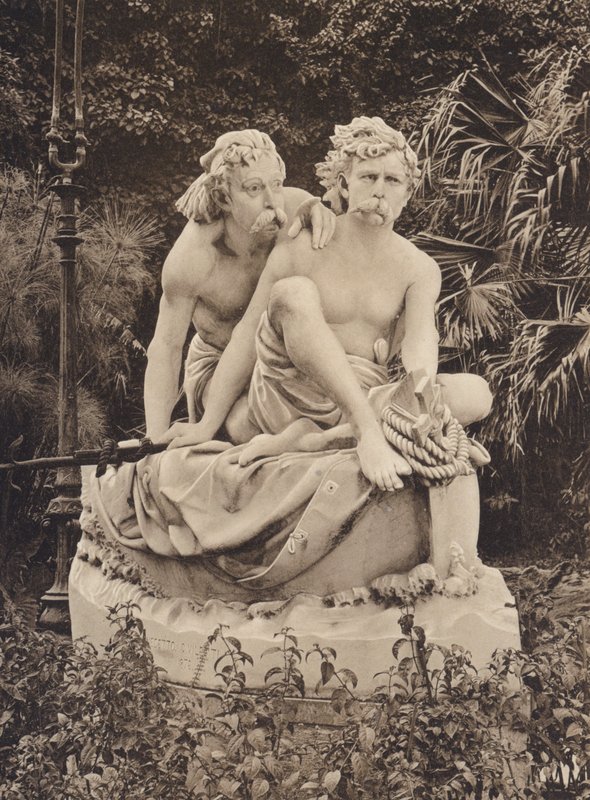 Sicily: Villa Giulia and Canaris Group, sculpture by Civiletti by Italian Photographer