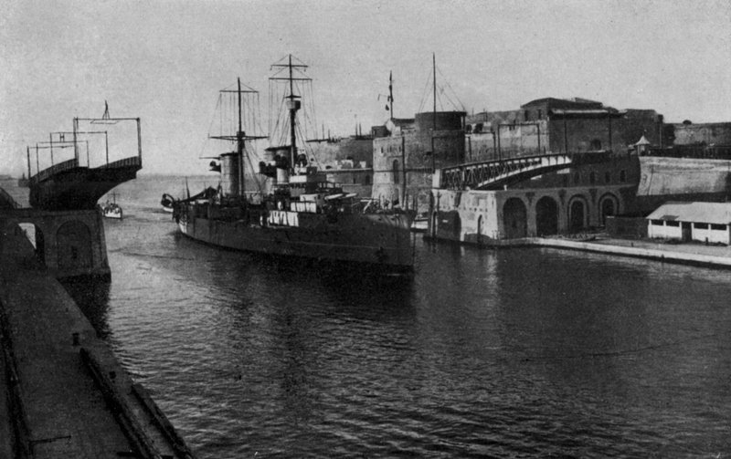 Taranto, Swing Bridge, Passage of Royal Ships by Italian Photographer