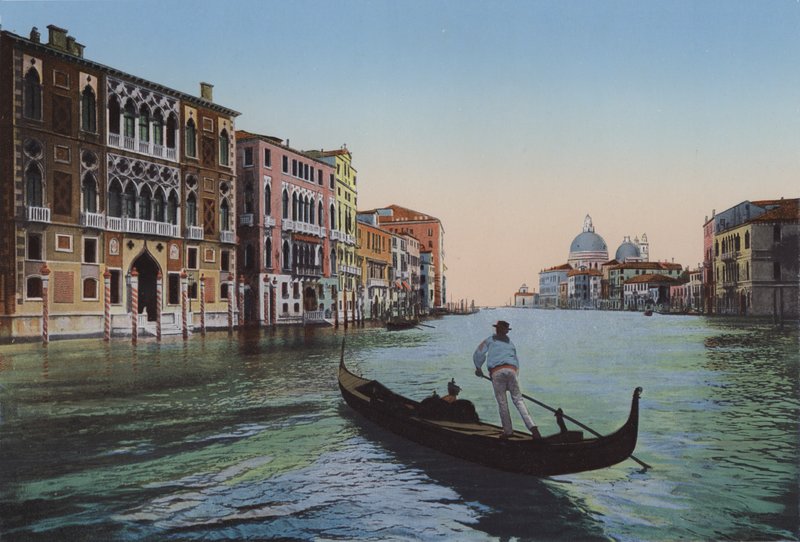Venice, Grand Canal from the Accademia, Franchetti Palace by Italian Photographer