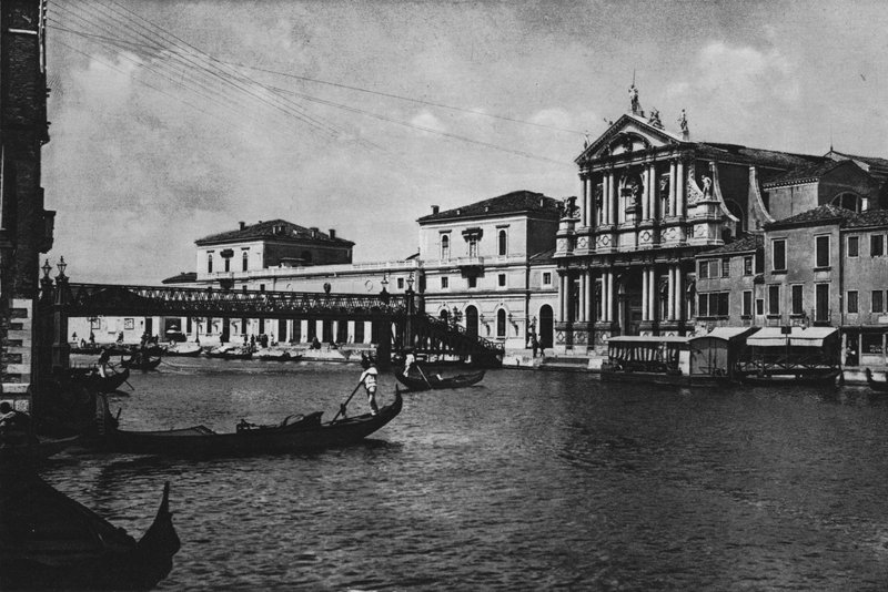 Venice, Church of the Jesuits and Railway Station by Italian Photographer
