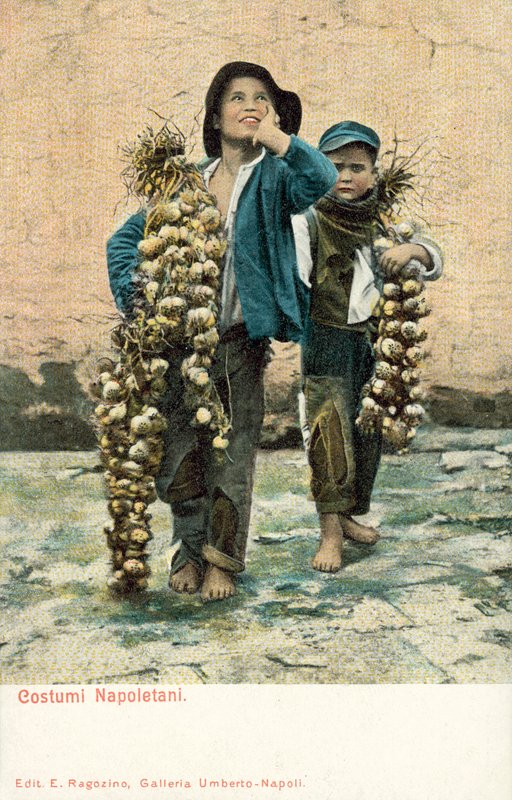 Young Garlic Vendors, Naples by Italian Photographer