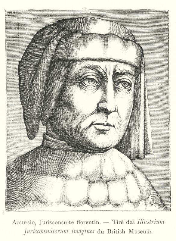 Accursio, Florentine Jurist (engraving) by Italian School