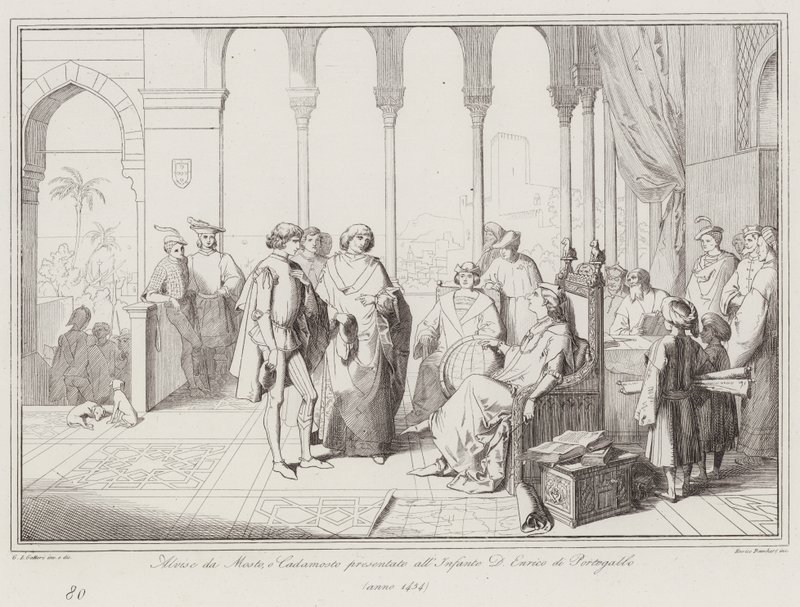 Alvise da Mosto, or Cadamosto Presented to Prince Henry of Portugal by Italian School
