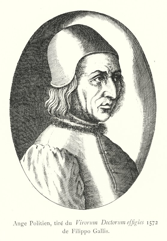 Angelo Poliziano, from Virorum Doctorum Effigies 1572 by Filippo Gallis (engraving) by Italian School