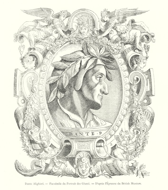 Dante Alighieri, Fac-simile of the Portrait by Giunti, after the Proof in the British Museum by Italian School