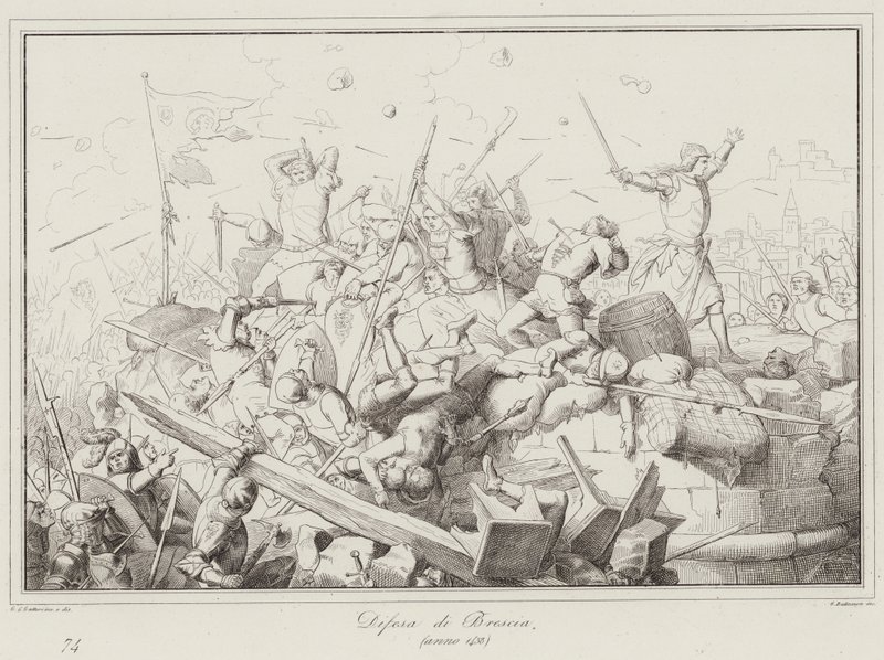 Defense of Brescia by Italian School