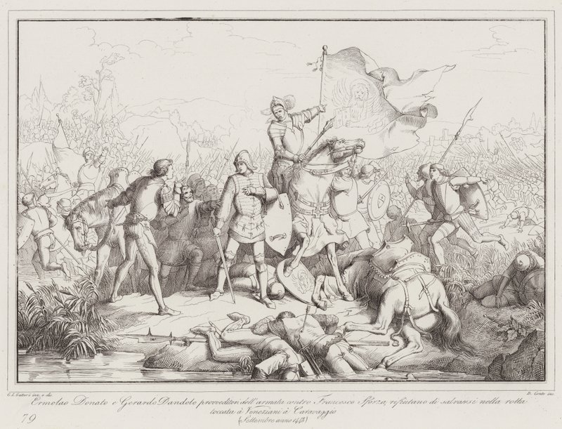 Ermolao Donato and Gerardo Dandolo, commissioners of the fleet against Francesco Sforza by Italian School
