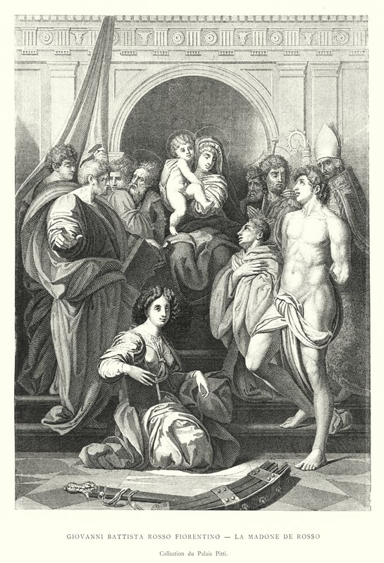 Giovanni Battista Rosso Fiorentino, The Madonna of Rosso, Collection of the Pitti Palace by Italian School