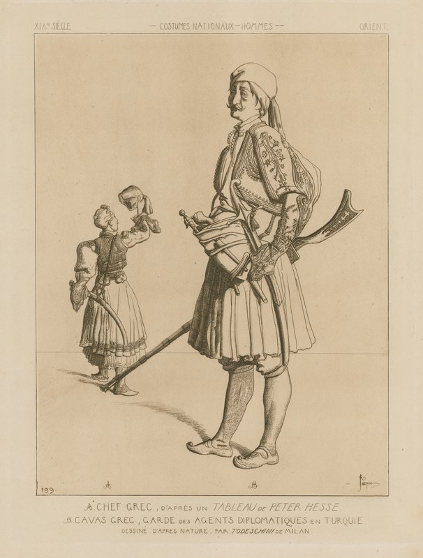 Greek Costumes from the 19th Century by Italian School