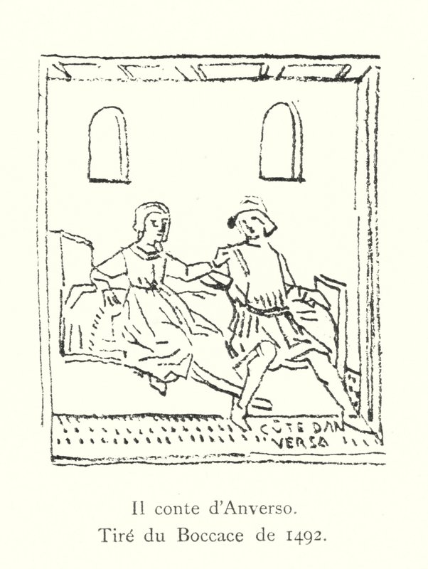 The Count of Antwerp, From the Boccaccio of 1492 (engraving) by Italian School