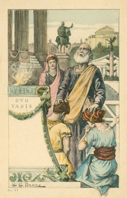 Illustration for the Novel Quo Vadis by Henryk Sienkiewicz by Italian School