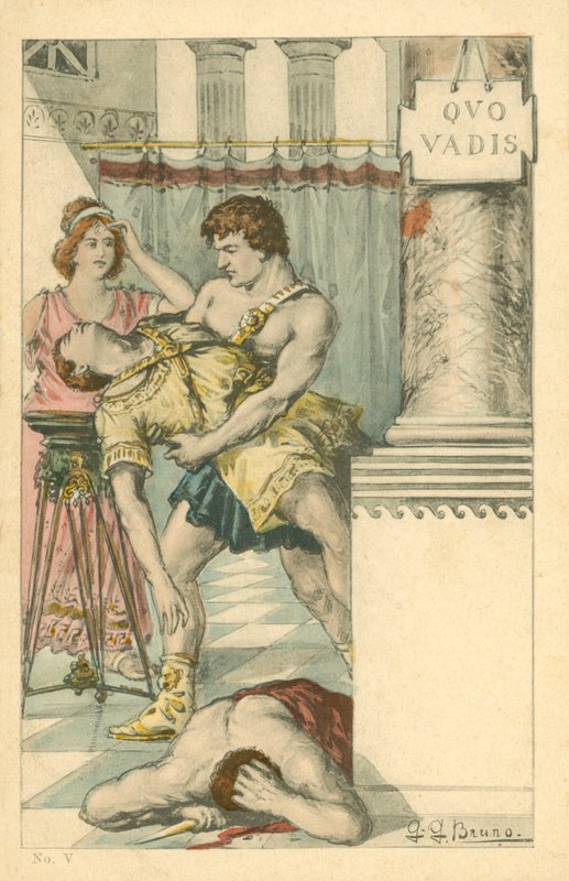 Illustration for the Novel Quo Vadis by Henryk Sienkiewicz by Italian School