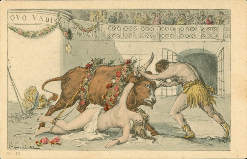 Illustration for the Novel Quo Vadis by Henryk Sienkiewicz by Italian School