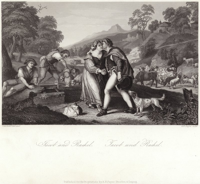 Jacob and Rachel by Italian School