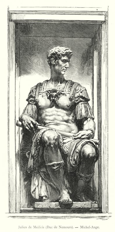 Julien de Medicis, Duke of Nemours (engraving) by Italian School
