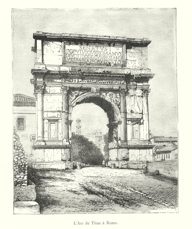 The Arch of Titus in Rome (engraving) by Italian School