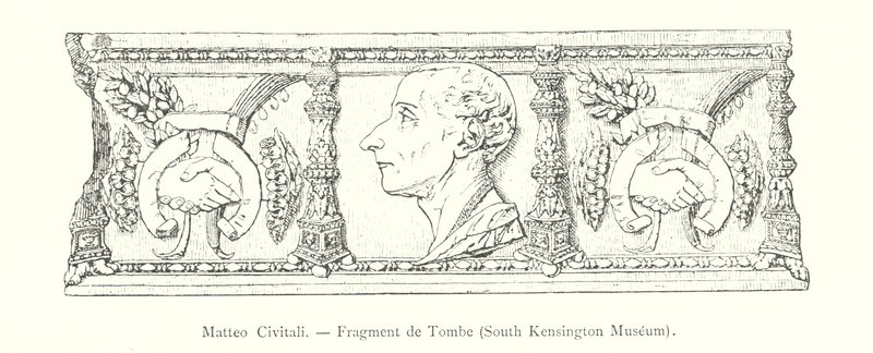 Matteo Civitali, Tomb Fragment, South Kensington Museum (engraving) by Italian School