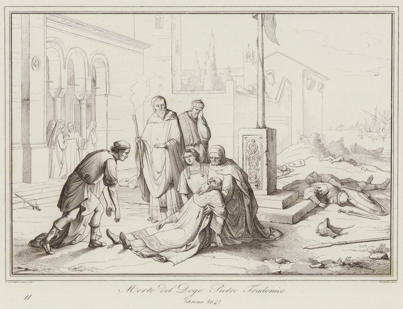 Death of Doge Pietro Tradonico, 864 by Italian School