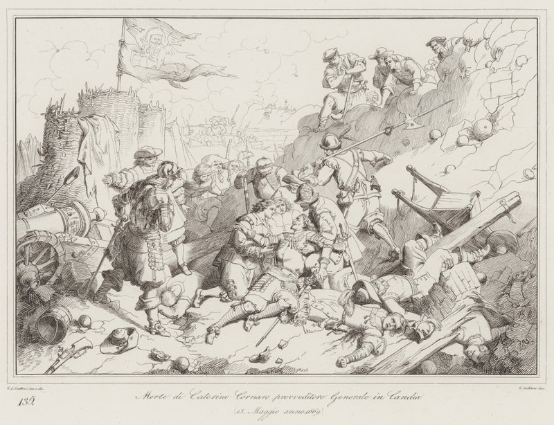 Death of Caterino Cornaro, General Commissioner in Candia by Italian School