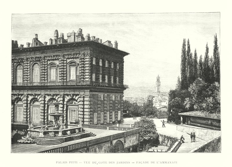 Pitti Palace, View from the Garden Side, Ammanati Facade by Italian School