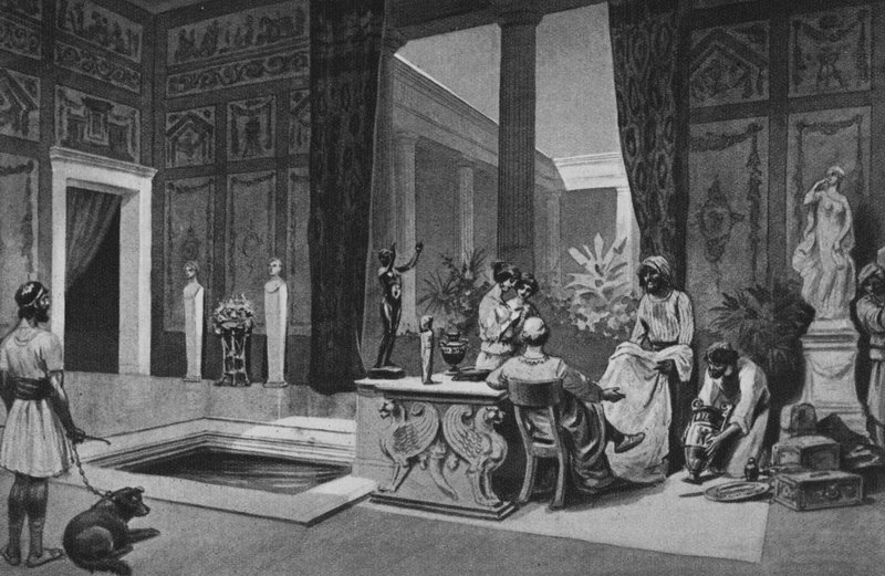 Pompei: Casa di Meleagro by Italian School