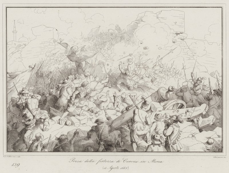 Capture of the Fortress of Corone in Morea by Italian School