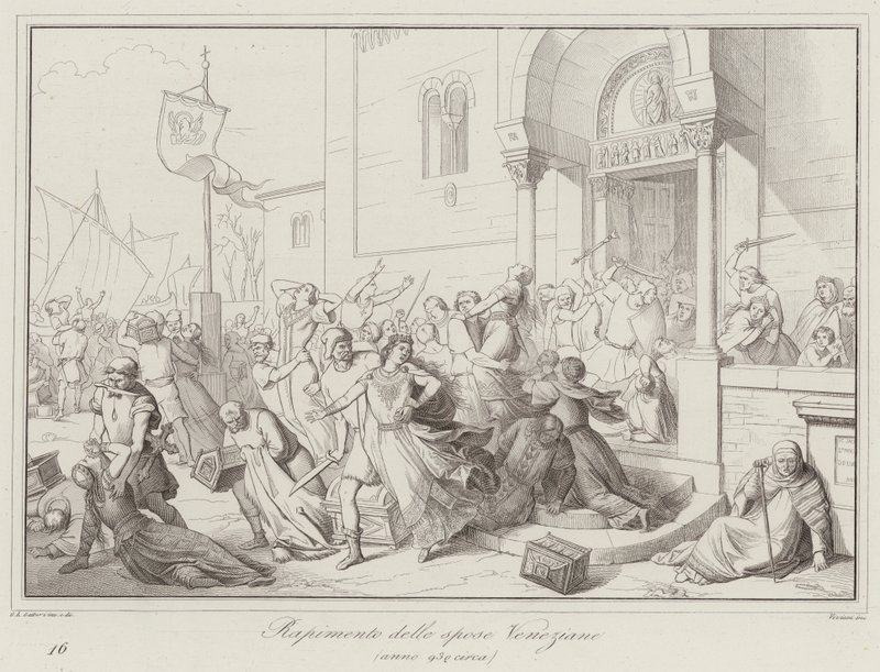Abduction of the Venetian Brides, 930 by Italian School