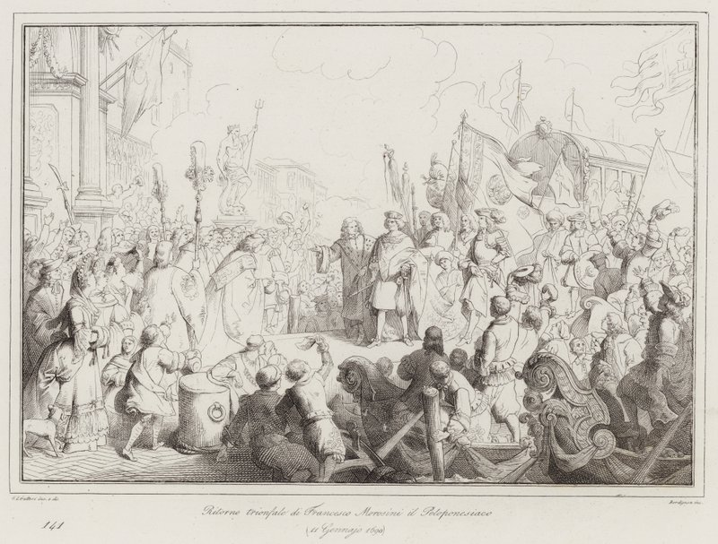 Triumphal Return of Francesco Morosini the Peloponnesian by Italian School