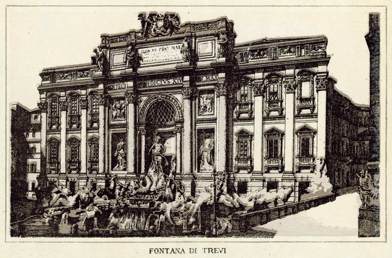 Rome: Trevi Fountain by Italian School