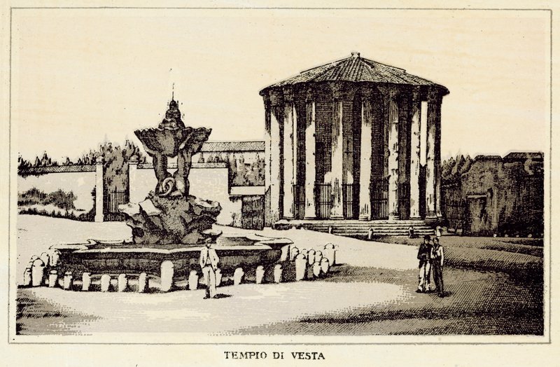 Rome: Temple of Vesta by Italian School