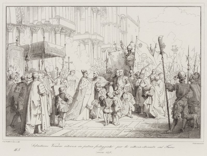 Sebastiano Veniero Returns Home Celebrated for His Victories over the Turks by Italian School