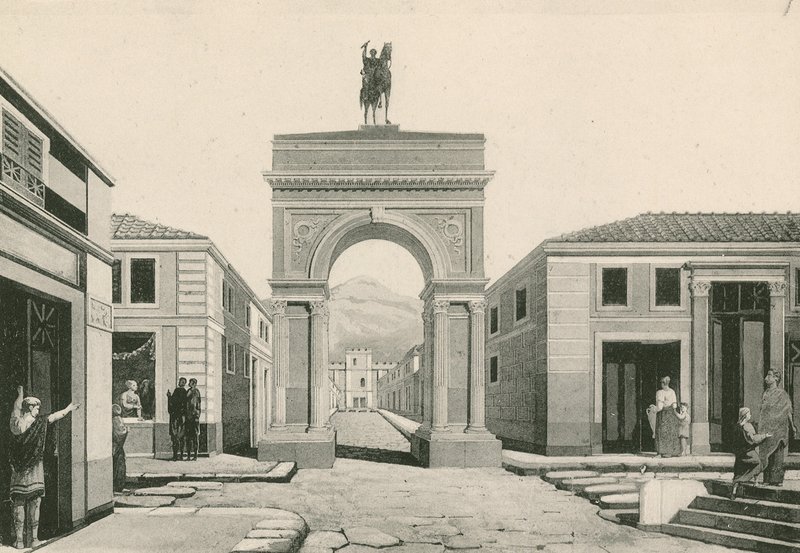 The Arch of Caligula as it was by Italian School