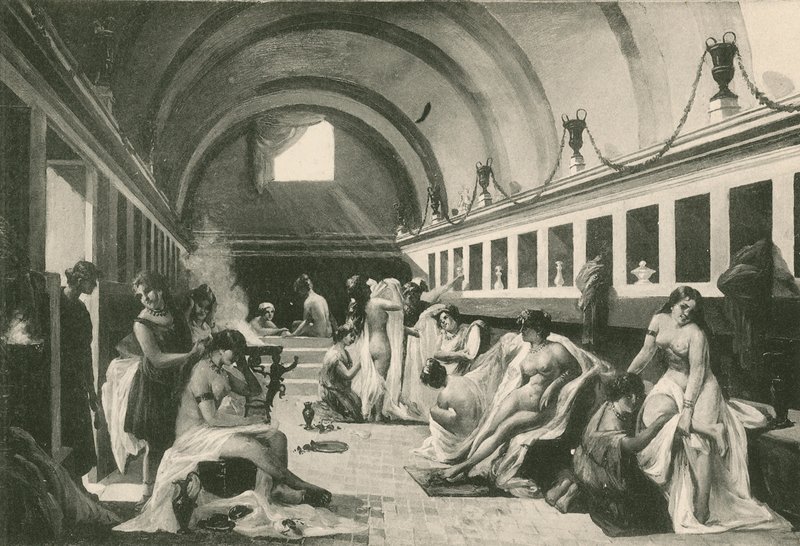 The Frigidarium of Women in the Stabian Baths as it was by Italian School