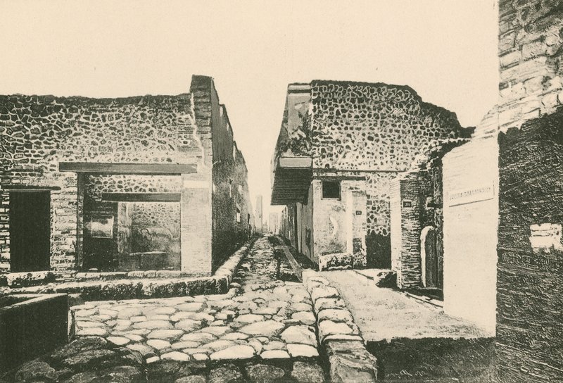 The House of the Pensile Balcony as it is by Italian School