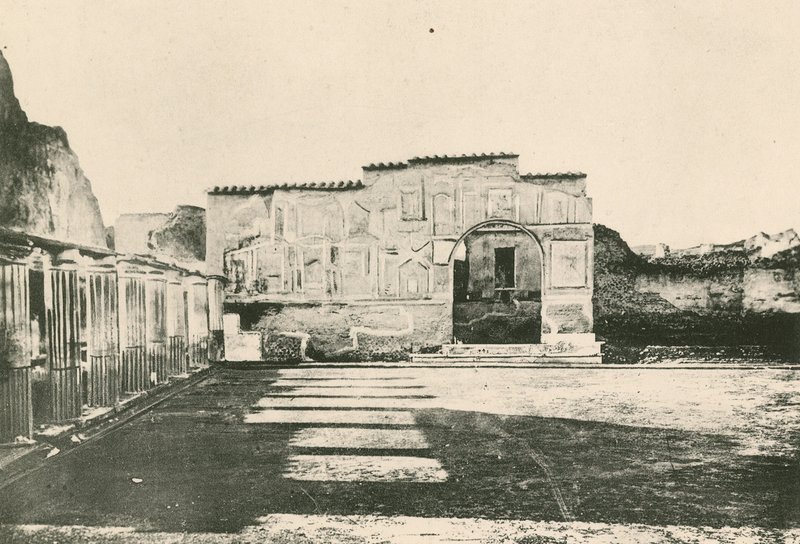 The Stabian Baths - The Courtyard of the Stuccoes as it is by Italian School
